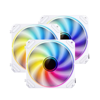 CUBE GAMING CHAIN Reverse WHITE A-RGB Fan (3 x 120MM) Wireless Connection Fan