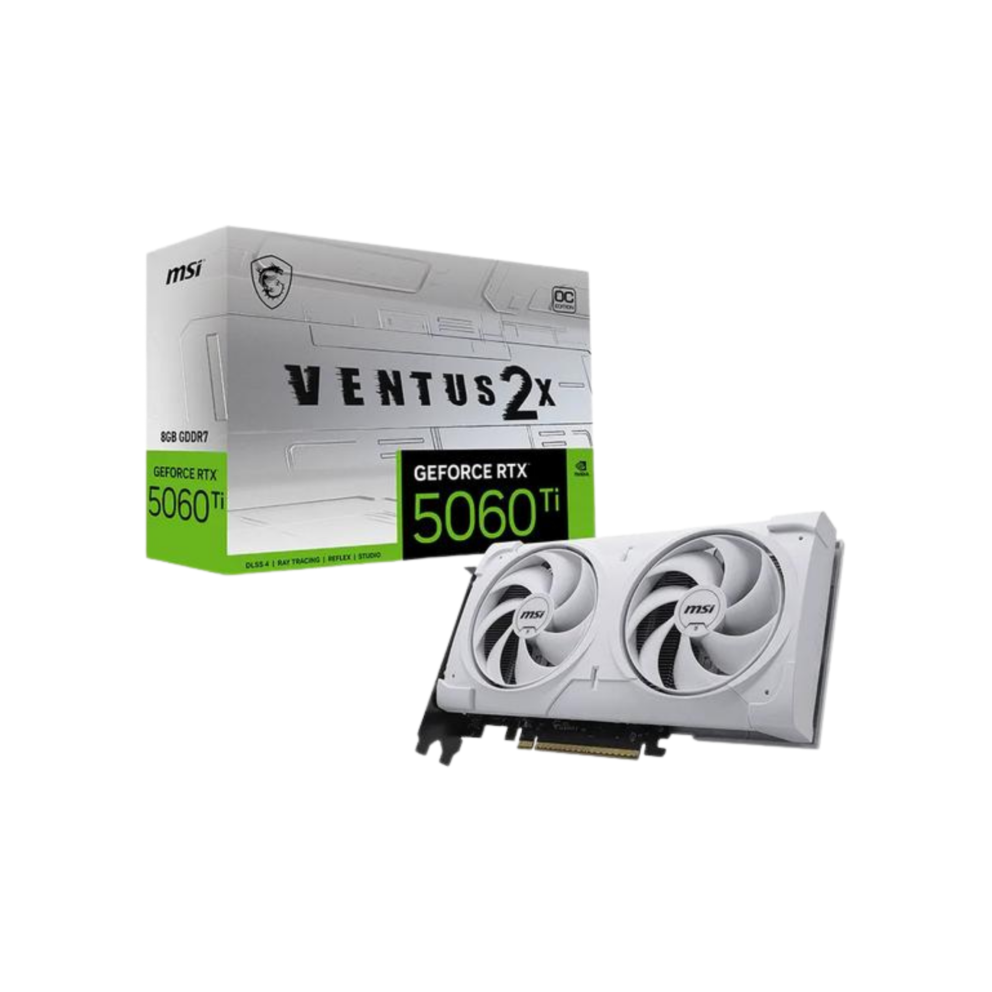 MSI GeForce RTX 5060 Ti 8GB GDDR7 - Ventus 2X OC White PLUS